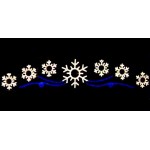 Новогоднее светодиодное панно из дюралайта "Снежинки" 88х300 см