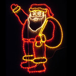 Светодиодная фигура из дюралайта "Дед Мороз с мешком" 100х100 см