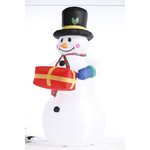 Новогодняя надувная фигура "Снеговик с подарком" 2.4 м