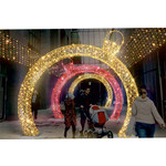 Уличная светодиодная арка-тоннель "Рождественская", композиция из 3х секций