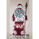 Уличная светодиодная фигура "Дед Мороз в красной шубе с посохом" 2.1 м