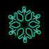 Светодиодная новогодняя неоновая Снежинка с динамикой 40 см - фото 4