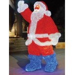 Акриловая светодиодная фигура "Санта Клаус" 120х80 см