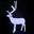 Комплект акриловых светодиодных фигур "Семья белых оленей" - фото 2