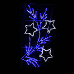 Светодиодная консоль из дюралайта "Звезды на еловой ветке" 80х150 см