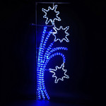 Новогодняя световая консоль "Букет звезд бело-синий" 120 см