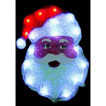 Новогоднее светодиодное панно "Голова Деда Мороза" 40х29 см