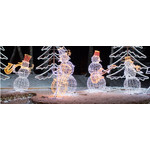 Уличная светодиодная композиция из новогодних фигур "Снеговики - музыканты"