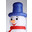 Новогодняя надувная фигура "Снеговик в шляпе" 3 м - фото 2