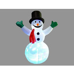Новогодняя надувная фигура "Снеговик приветствует" 1.8 м