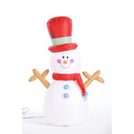 Новогодняя надувная фигура "Снеговик в красном цилиндре" 1.2 м