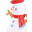 Новогодняя надувная фигура "Снеговик в красном цилиндре" 1.2 м - фото 2