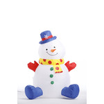 Новогодняя надувная фигура "Снеговик сидит" 1.2 м
