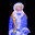 Акриловая светодиодная фигура "Снегурочка в шапочке" 200 см - фото 4
