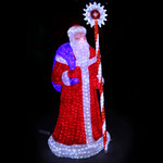 Акриловая светодиодная фигура "Дед Мороз в красной шубе" 200 см