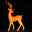 Акриловые светодиодные фигуры "Пара коричневых благородных оленей" - фото 2