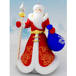 Надувная фигура с подсветкой "Дед Мороз премиум"