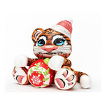 Новогодняя надувная фигура "Тигр с елочной игрушкой - символ года" 2.5 м