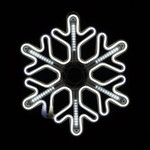 Светодиодная новогодняя неоновая Снежинка с динамикой 40 см