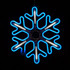 Светодиодная новогодняя неоновая Снежинка с динамикой 40 см - фото 3