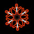 Светодиодная новогодняя неоновая Снежинка с динамикой 40 см - фото 5