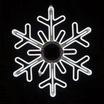 Светодиодная новогодняя неоновая Снежинка с динамикой 80 см