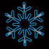 Светодиодная новогодняя неоновая Снежинка с динамикой 80 см - фото 2