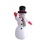 Новогодняя надувная фигура "Снеговик веселый в красных варежках" 2.4 м