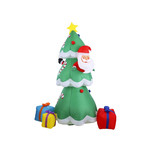 Новогодняя надувная фигура "Елка с подарками, веселый Дед Мороз" 2.3 м