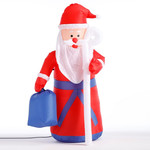 Новогодняя надувная фигура "Дед Мороз с посохом" 1,8 м